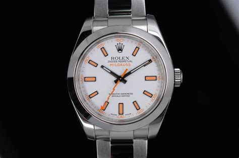 rolex milgauss swiss replica|rolex milgauss 116400 white dial.